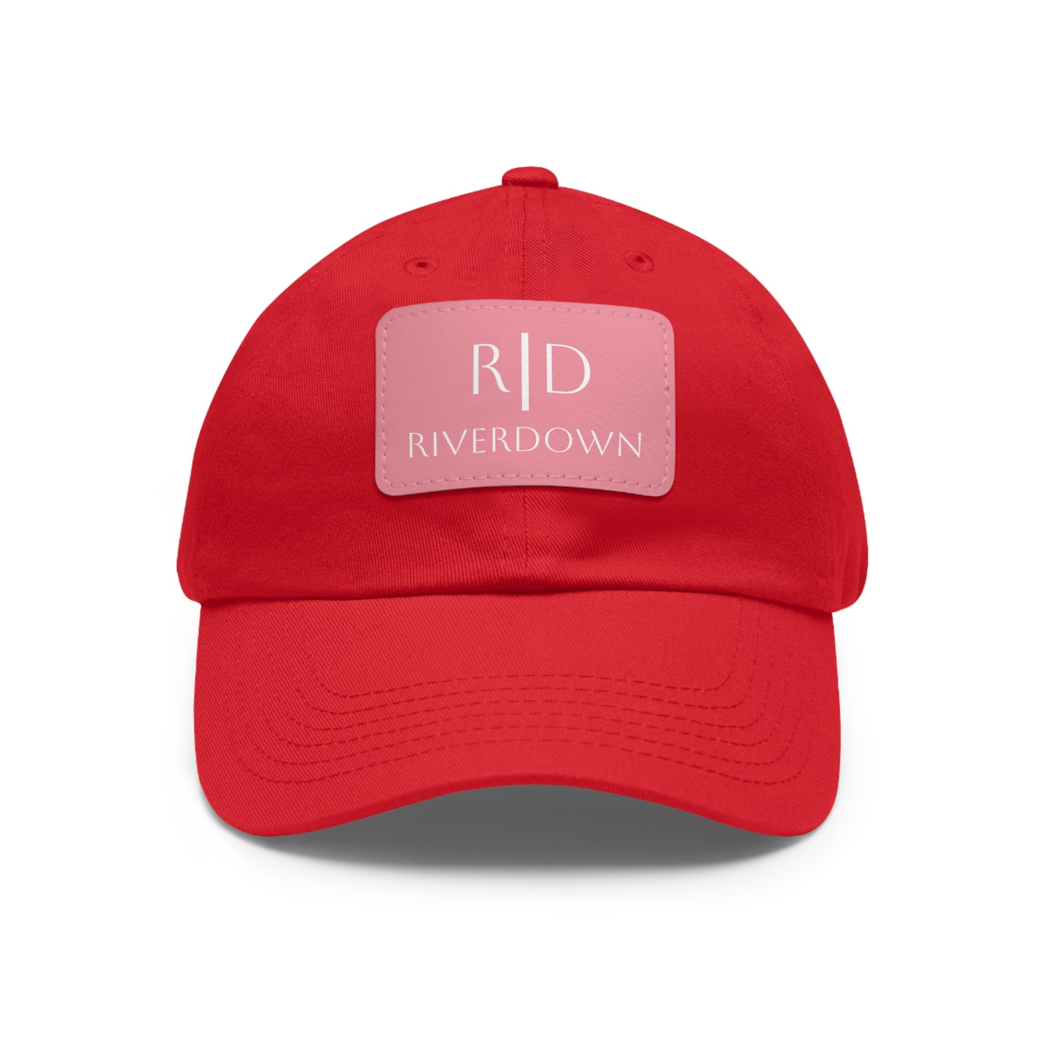 92 - Dad Hat with Leather Patch Multi Color (Rectangle)