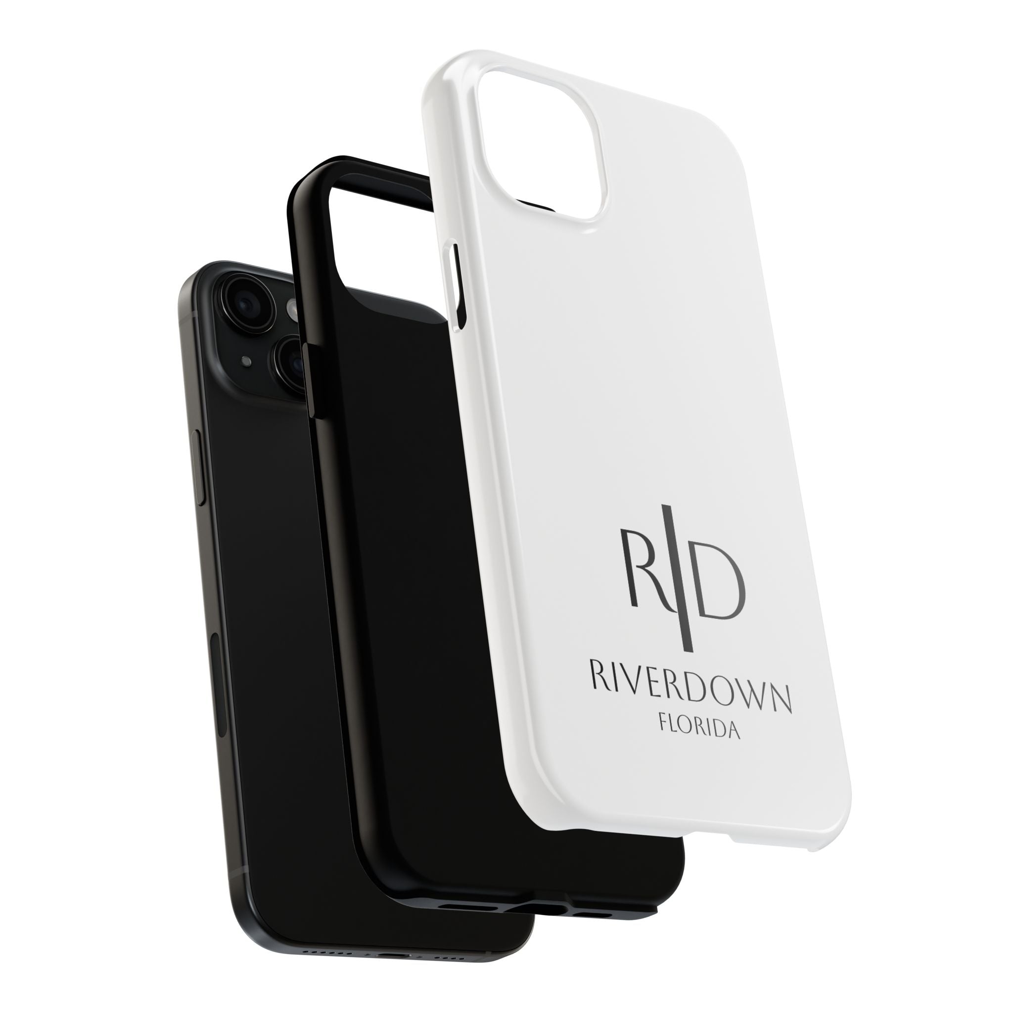 924 - Phone Case White Cap — Durable Protective Phone Cover with Monogram Logo