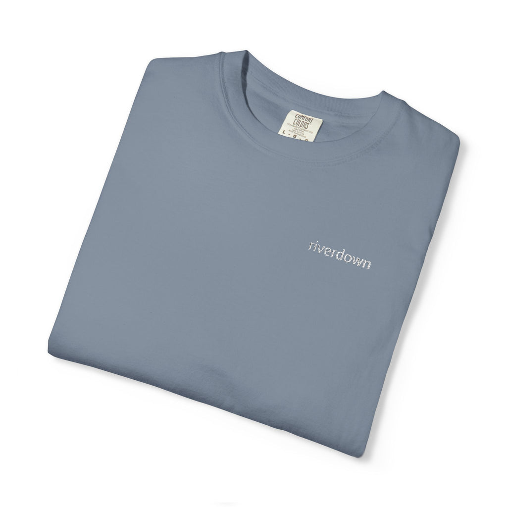 101 - Embroidered Riverdown T-Shirt — Soft Garment-Dyed Casual Tee