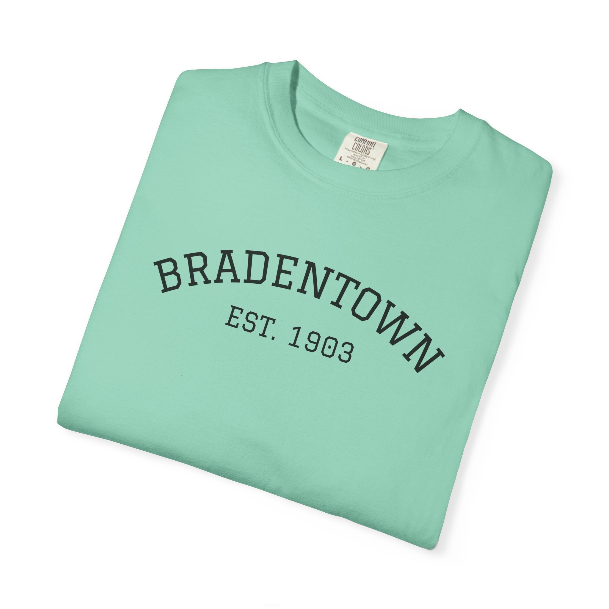 101 -  Tee Multi Colors Bradentown Classic Tee — Minimalist Initials T-Shirt