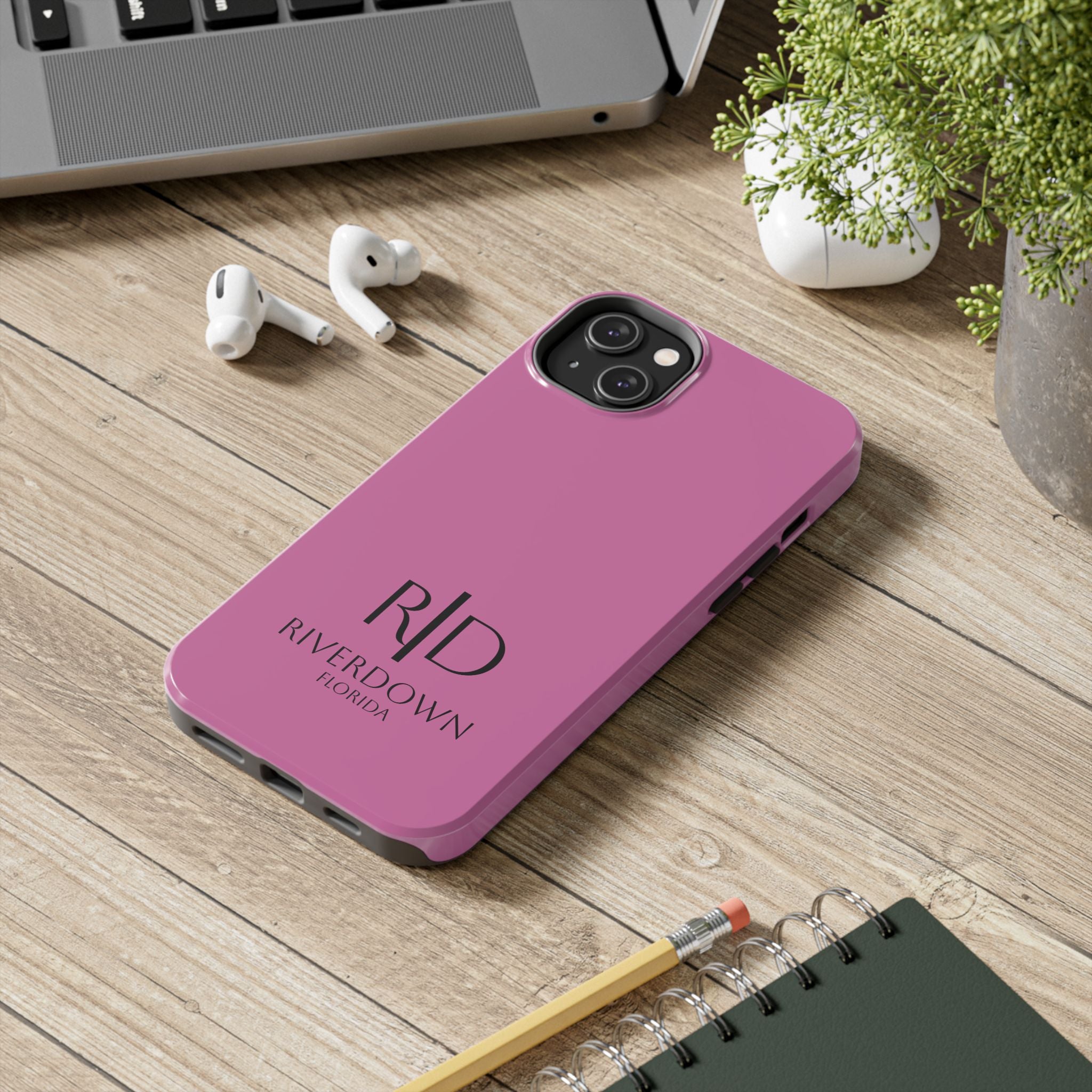 924 - Phone Case Pink Peddle Riverdown Florida Tough Phone Case – Slim Protective iPhone Cover with R|D Logo