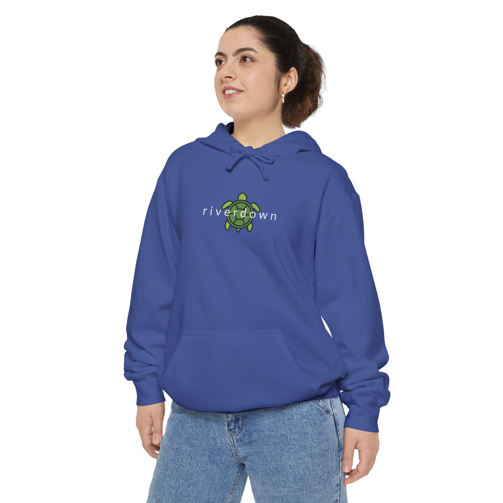 4 - Riverdown Embroidered Sea Turtle Logo Hoodie — Soft Garment-Dyed Graphic Hoodie