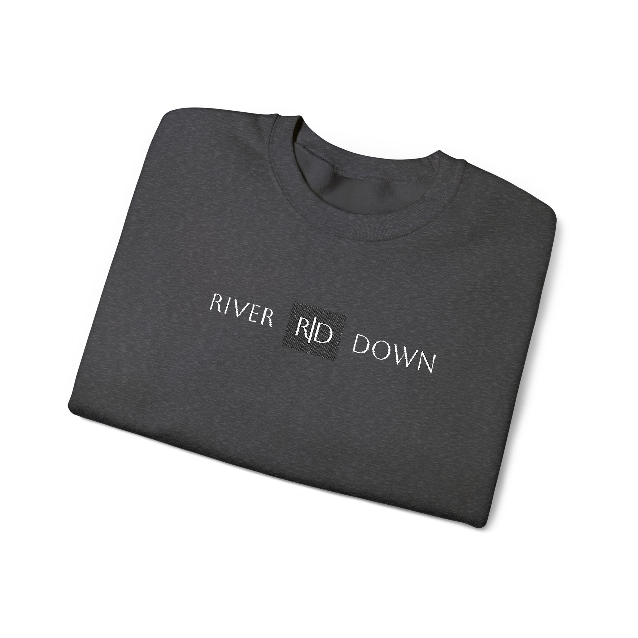 3 - Sweatshirt Embroidered Square RD Minimal Graphic Crewneck Sweatshirt — Small Black Patch Logo