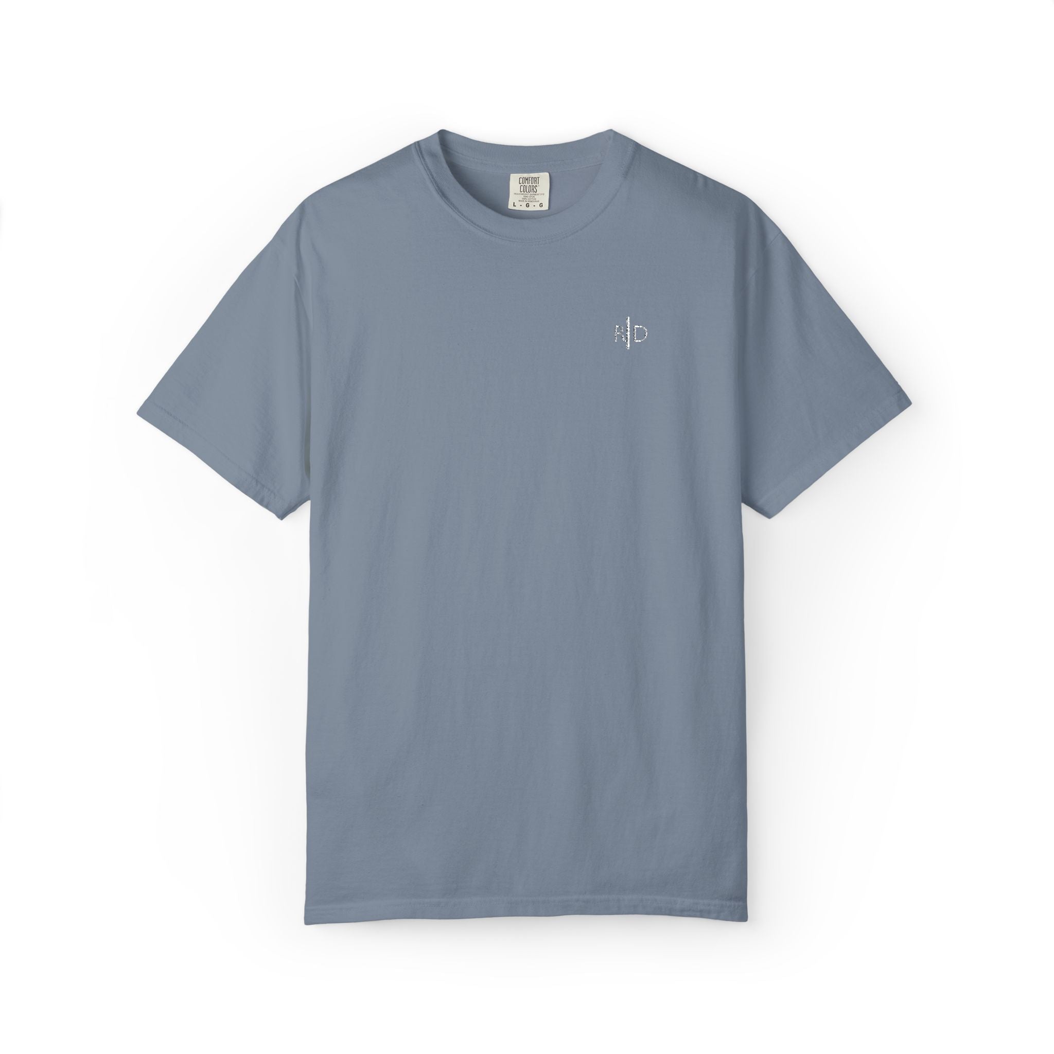 101 - Embroidered RD Logo T-Shirt — Soft Garment-Dyed Casual Tee