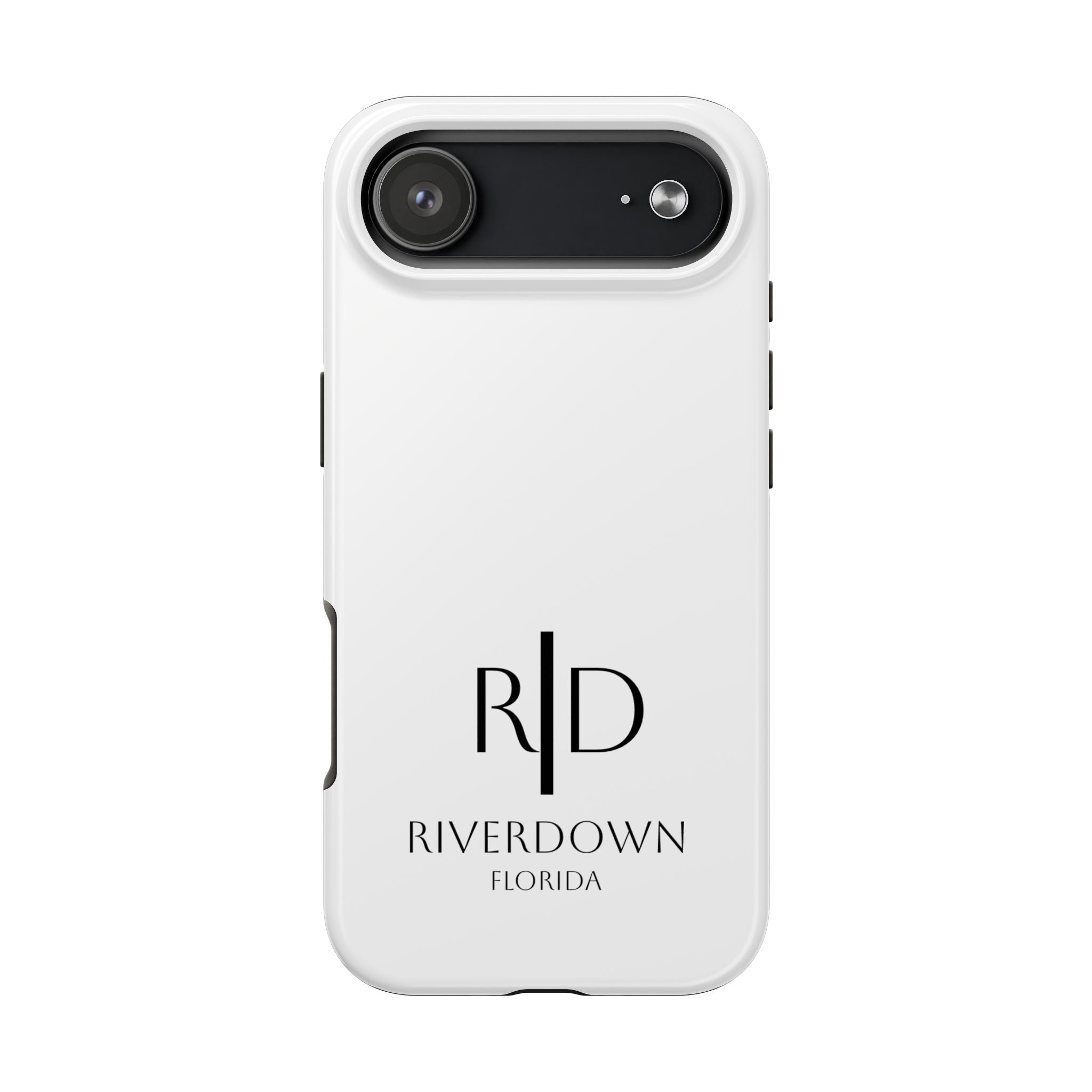924 - Phone Case White Cap — Durable Protective Phone Cover with Monogram Logo