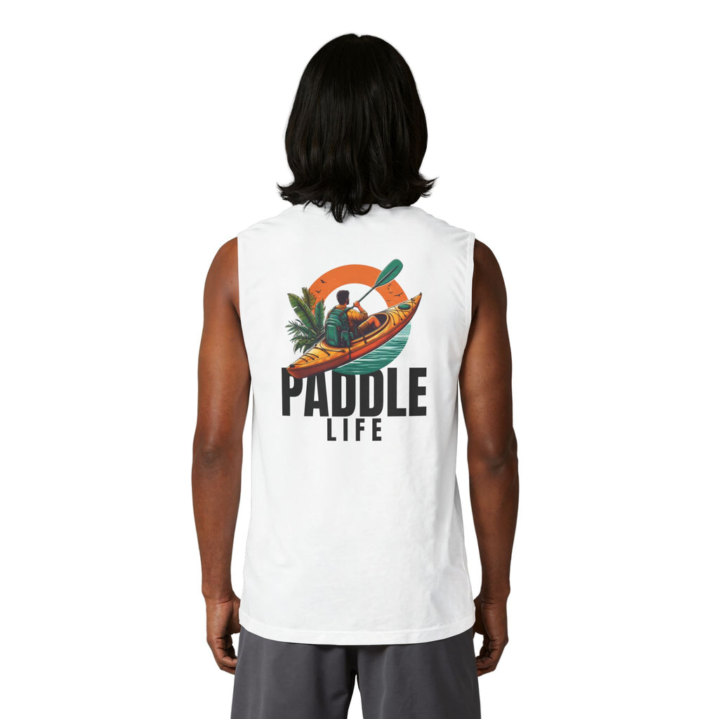 14 - Paddle Life Muscle Tank — Retro Palm Court Summer Tank Top