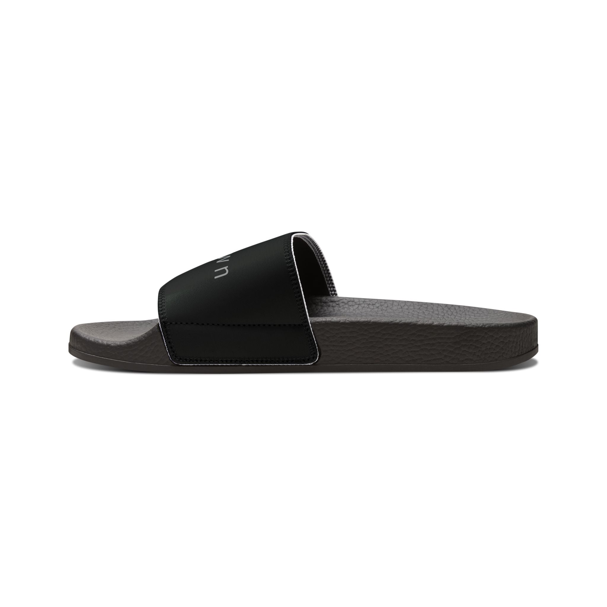81 - Women's Removable-Strap Sandals – Black Slide Sandals with Interchangeable Strap
