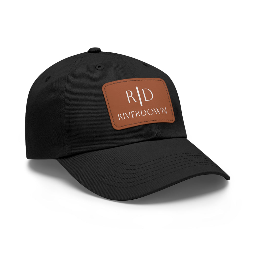 92 - Dad Hat with Leather Patch Multi Color (Rectangle)