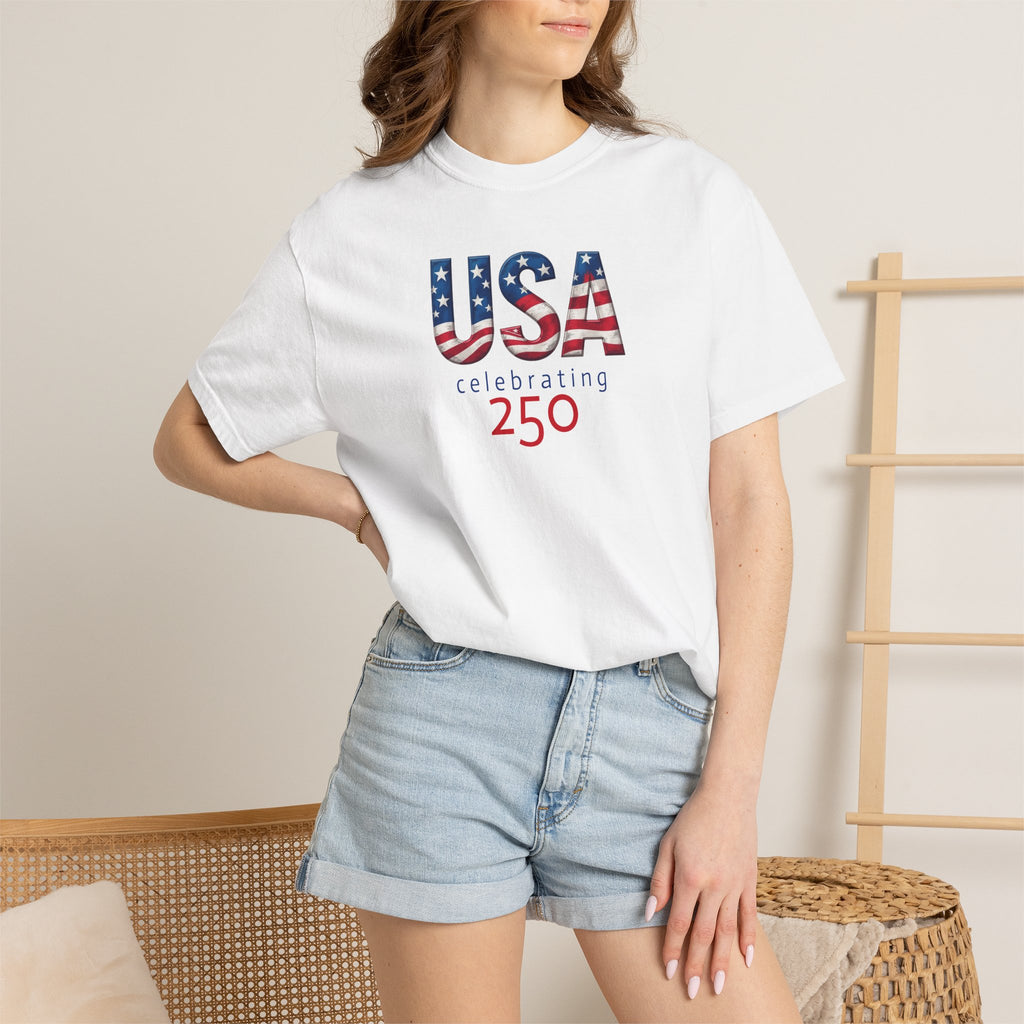 10  - Tee Multi Colors USA Celebrating 250 - T-Shirt