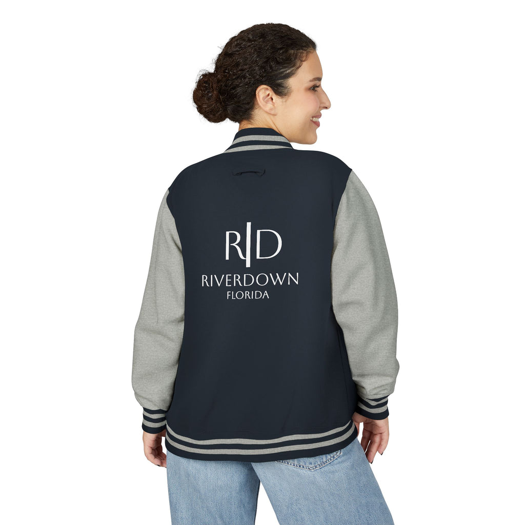 52 - Jacket Letterman - Classic Black & White Varsity Style with 'R|D' Chest Logo
