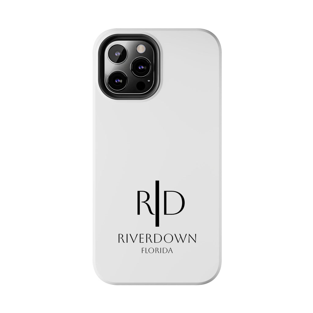 924 - Phone Case White Cap — Durable Protective Phone Cover with Monogram Logo