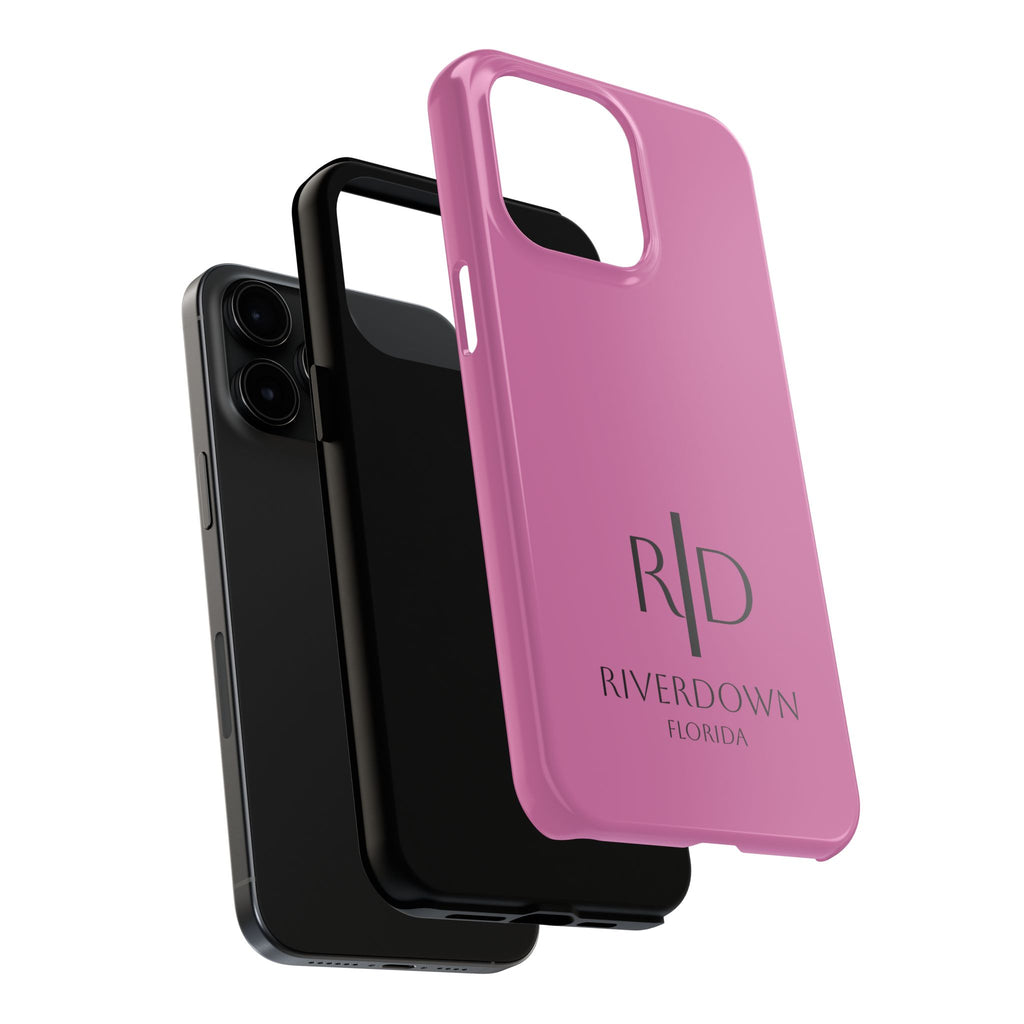 924 - Phone Case Pink Peddle — Durable Protective Phone Cover with Monogram Logo
