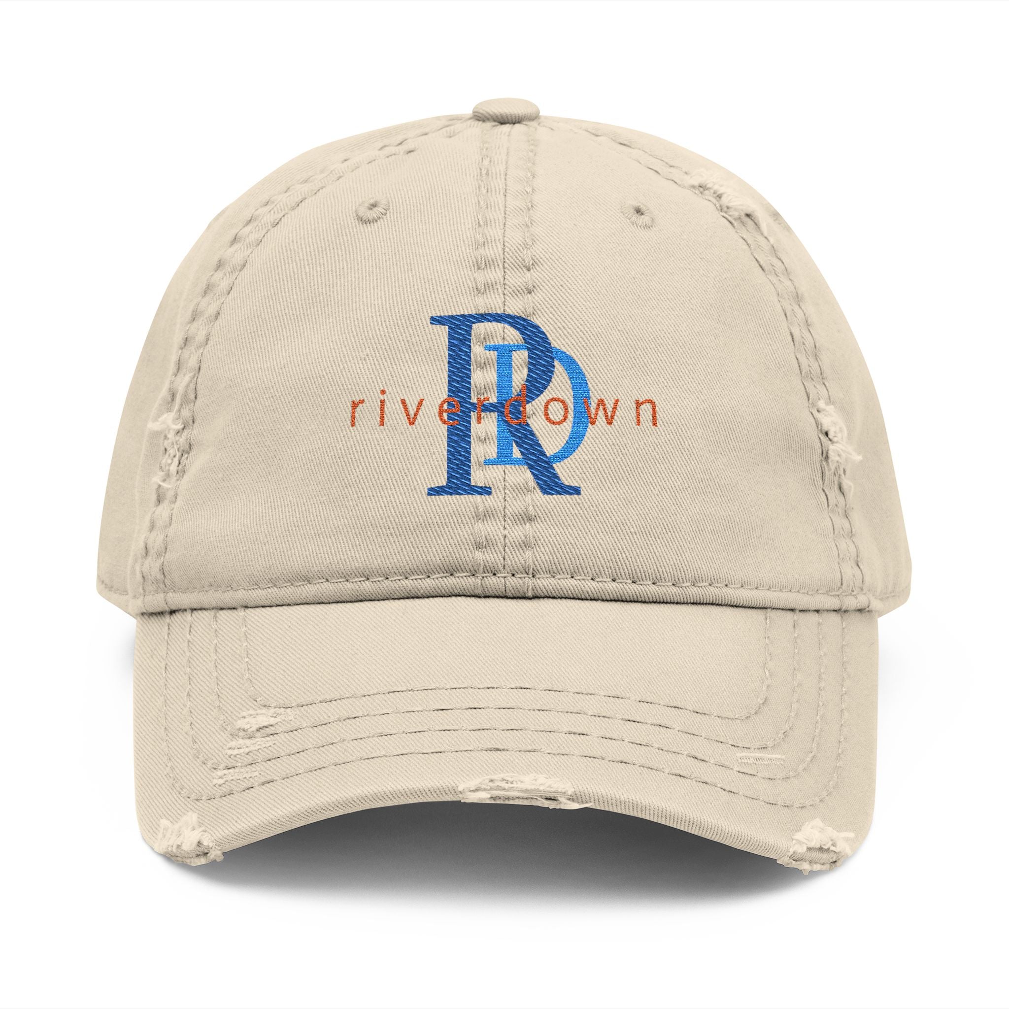 920 - Hat Multi Colors RD Distressed Embroidered 'Riverdown' Dad Hat – Vintage Washed Baseball Cap