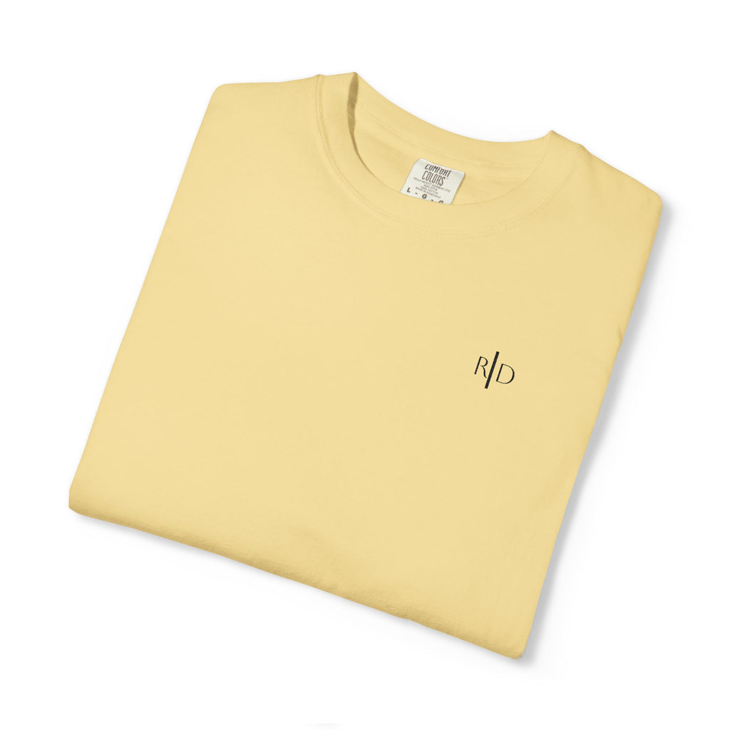 101 - Embroidered RD Logo T-Shirt — Soft Garment-Dyed Casual Tee