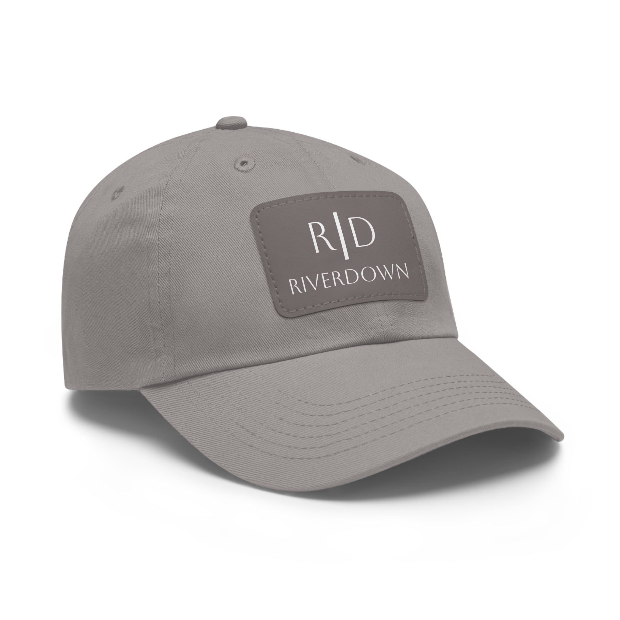 92 - Dad Hat with Leather Patch Multi Color (Rectangle)