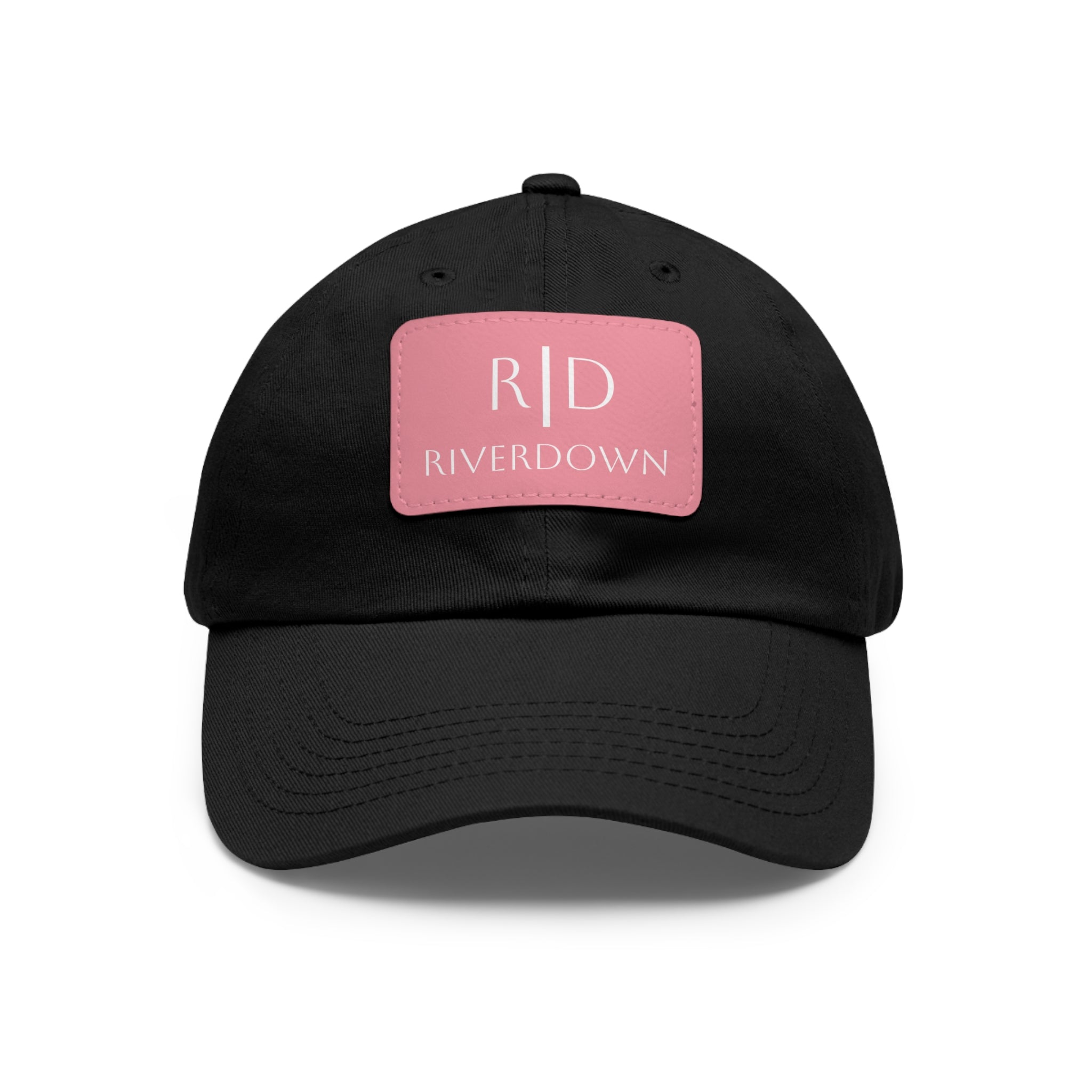 92 - Dad Hat with Leather Patch Multi Color (Rectangle)