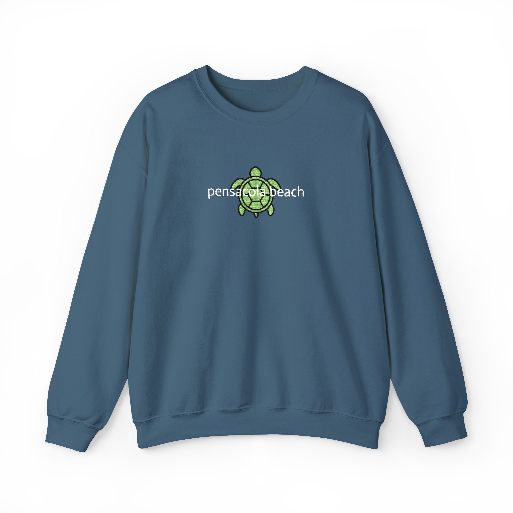 933 - Crewneck Embroidered Pensacola Beach Sweatshirt —Anchor  'Riverdown' Anchor Logo Minimalist Nautical Pullover